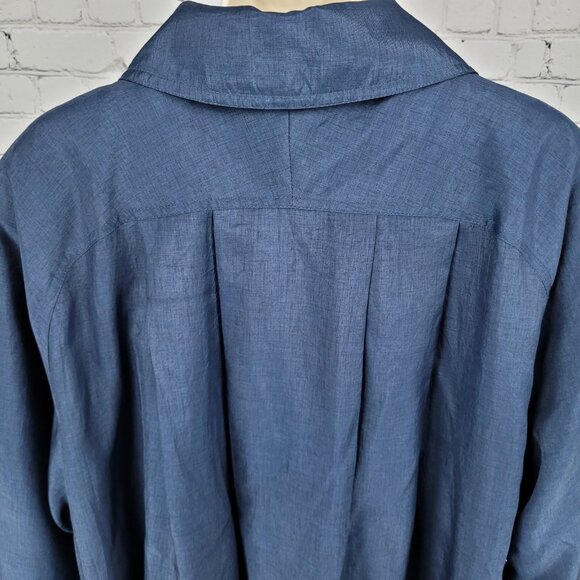 VTG Komitor Navy Buttoned Removable Liner Pockets Trench Coat 20W - Picture 11 of 16